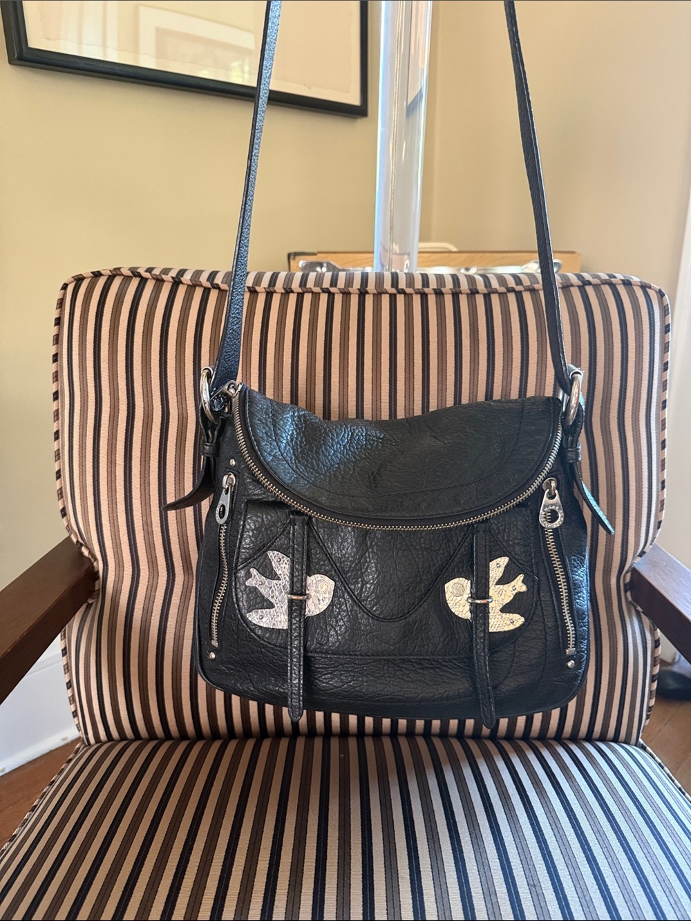 Vintage Y2K Marc by Marc Jacobs Petal to the Metal Natasha/Sasha black w/silver - Picture 2 of 16